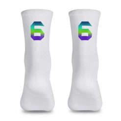 Skarpety rowerowe odblaskowe rozmiar 39-46 - Białe / 6. Białe skarpetki damskie WEST BIKING, bez wzorów, z lycry. Za 47.60 zł.