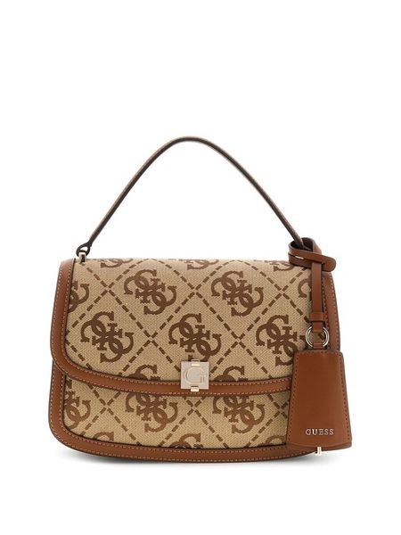 Guess Torebka 182665 Brązowy. Brązowe listonoszki damskie Guess, z aplikacjami, bez dodatków. Za 584.99 zł.