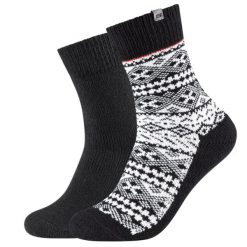 Skarpetki sportowe dla dorosłych 2PPK Men Casual Fashion Jacquard Socks. Czarne skarpetki męskie Skechers, bez wzorów, z elastanu. Za 34.99 zł.