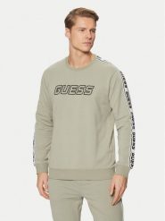 Guess Bluza Z4GQ24 K6ZS1 Zielony Regular Fit. Zielone bluzy bez kaptura męskie Guess, m, z bawełny. Za 199.99 zł.