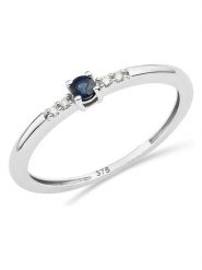 Revoni Złoty pierścionek z diamentami rozmiar: 58. Niebieskie pierścionki damskie Revoni, z diamentem, złote. Za 1,087.99 zł.