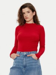 ONLY Bluzka Emma 15180040 Czerwony Slim Fit. Czerwone bluzki damskie Only, xl, bez wzorów, z syntetyku, bez kołnierzyka, bez ramiączek. Za 49.99 zł.