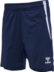 Szorty damskie Hummel Lead 2.0. Niebieskie szorty damskie HUMMEL, bez wzorów, z materiału, klasyczne, z standardowym stanem. Za 167.00 zł.