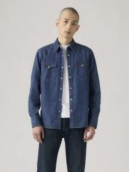 Levi's Koszula dżinsowa - Regular fit - w kolorze granatowym rozmiar: M. Niebieskie koszule męskie Levi's, m, bez wzorów, z bawełny, bez kołnierzyka, bez ramiączek. Za 147.65 zł.