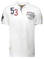 Canadian Peak Koszulka polo "Kelaneak" w kolorze białym rozmiar: S. Białe koszulki polo męskie Canadian Peak, s, bez wzorów, z bawełny, bez ramiączek. Za 86.99 zł.
