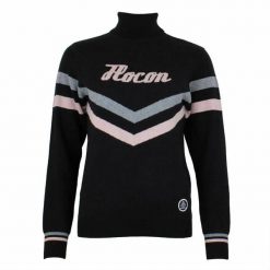 Damski sweter z golfem Peak Mountain Acioto. Czarne golfy damskie Peak Mountain, m, bez wzorów, z nylonu, bez ramiączek. Za 197.50 zł.