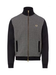 Fred Perry Bluza męska Mężczyźni Sztuczne włókno czarny wzorzysty, XL. Czarne bluzy bez kaptura męskie Fred Perry, m, z dzianiny. Za 999.95 zł.