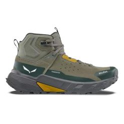 Buty trekkingowe Salewa Pedroc Leather ID Ptx. Zielone buty trekkingowe męskie Salewa, ze skóry, bez zapięcia, do biegania. Za 703.00 zł.