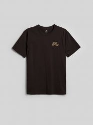 4F T-shirt regular z nadrukiem męski - brązowy M. Brązowe t-shirty męskie 4f, m, bez wzorów, z bawełny, bez kołnierzyka. Za 69.99 zł.