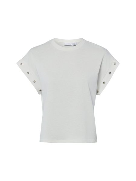Noisy May Koszulka Kobiety Bawełna (100%) biały, S. Białe t-shirty damskie Noisy may, s, bez wzorów, z bawełny, bez kołnierzyka. Za 129.95 zł.