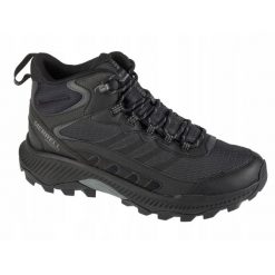 Buty trekkingowe w góry męskie MERRELL SPEED STRIKE MID wysokie wodoodporne. Czarne buty trekkingowe męskie MERRELL, bez zapięcia, wspinaczkowe. Za 469.00 zł.
