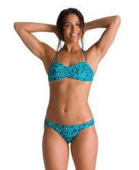 Strój kąpielowy damski dwuczęściowy kostium bikini basen Arena Bandeau. Niebieskie bikini damskie Arena, bez wzorów. Za 101.98 zł.
