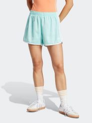 Adidas Szorty w kolorze turkusowym rozmiar: M. Niebieskie szorty damskie Adidas, bez wzorów. Za 127.95 zł.