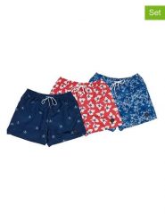 The Time of Bocha Szorty kąpielowe (3 pary) w kolorze granatowo-czerwono-niebieskim rozmiar: M. Czerwone szorty sportowe męskie The Time of Bocha, m, z materiału, outdoorowe. Za 173.99 zł.
