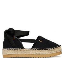 Espadryle DeeZee. Czarne espadryle damskie DeeZee, bez wzorów, bez obcasa. Za 119.99 zł.