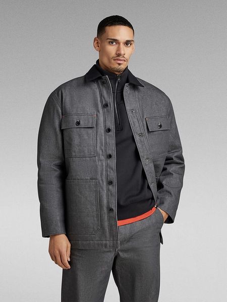 G-Star Kurtka koszulowa w kolorze antracytowym rozmiar: XL. Czarne kurtki męskie G-Star, xl, bez wzorów, z bawełny, retro, bez kaptura. Za 243.64 zł.