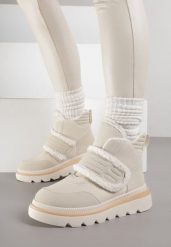 Beżowe Śniegowce z Przeszyciami i Futerkiem Newella. Brązowe śniegowce damskie Born2be, z jeansu. Za 109.99 zł.