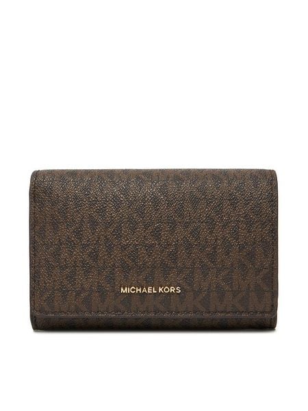 MICHAEL Michael Kors Portfel 32T5GJ6D9B Brązowy. Brązowe portfele damskie MICHAEL Michael Kors, bez wzorów, ze skóry. Za 669.99 zł.