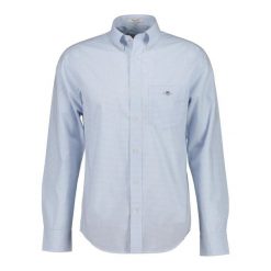 Koszula z długim rękawem Gant Regular Classic Gingham. Niebieskie koszule męskie Gant, m, bez wzorów, bez kołnierzyka, bez ramiączek. Za 391.00 zł.