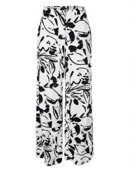 More & More Spodnie w kolorze biało-czarnym rozmiar: 44. Białe spodnie materiałowe damskie MORE & MORE, bez wzorów, z materiału, z podwyższonym stanem. Za 104.99 zł.