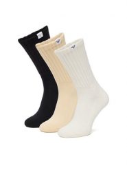 Roxy Skarpety długie CEO_AS_ROXY_16_W_AW25 (3 PACK) mix Biały. Białe skarpetki damskie Roxy, bez wzorów, z bawełny. Za 44.99 zł.