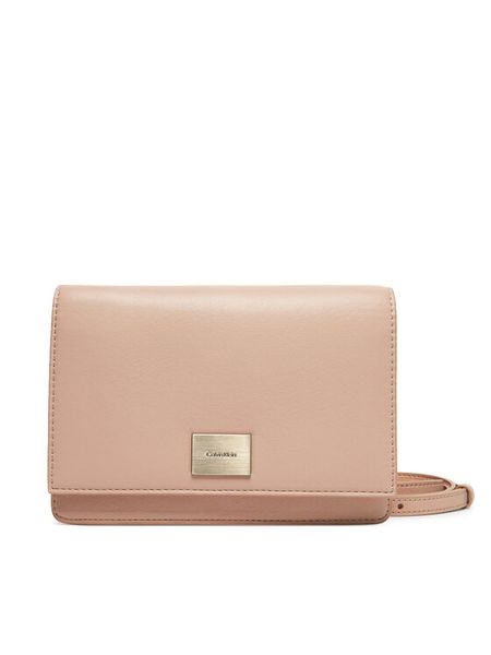Calvin Klein Torebka Hardware Flap Crossbody K60K612967 Różowy. Czerwone listonoszki damskie CALVIN KLEIN, bez wzorów, ze skóry, bez dodatków. Za 199.99 zł.