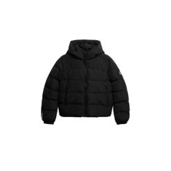 Sweter damski Superdry Sports. Czarne swetry klasyczne damskie Superdry., z puchu, bez kołnierzyka. W wyprzedaży za 516.50 zł.