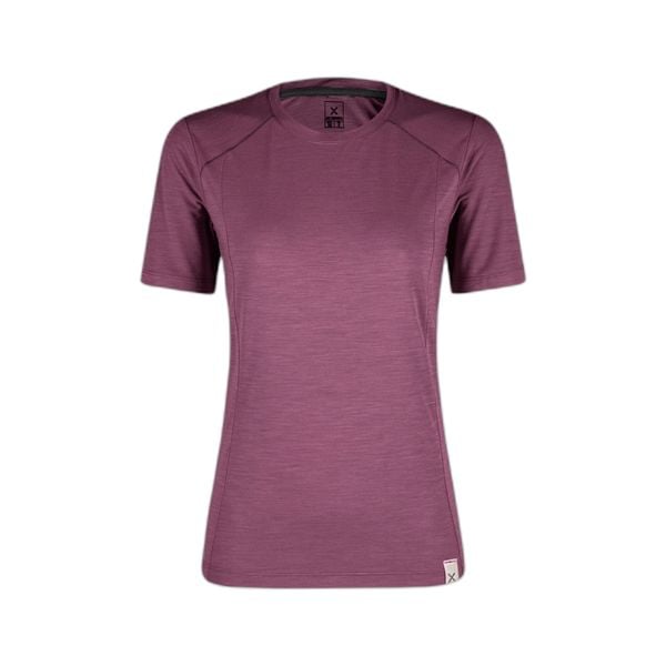 Koszulka damska Montura Merino Mix. Fioletowe bluzki damskie MONTURA, bez wzorów, sportowe, bez kołnierzyka, bez ramiączek. W wyprzedaży za 255.50 zł.