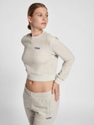 Damska krótka bluza Hummel LGC Shai. Niebieskie bluzy sportowe damskie HUMMEL, na jesień, m, bez wzorów, z bawełny, bez ramiączek, długie, bez kaptura. Za 196.05 zł.