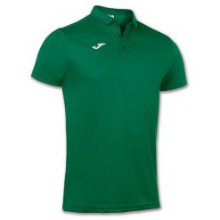 Koszulka polo do tenisa męska Joma Hobby. Zielone koszulki polo męskie Joma, l, bez wzorów, z materiału, bez ramiączek. W wyprzedaży za 111.05 zł.