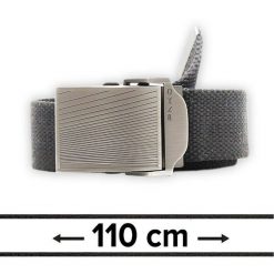 Pasek Materiałowy, Militarny Grafitowy, Solidny, 110 cm, Klamra Zamykana Manualnie -Pako Jeans. Szare paski męskie Pako Jeans, bez wzorów, z jeansu, klasyczne. Za 49.00 zł.
