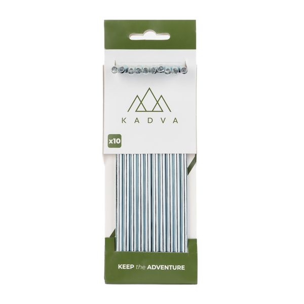 Szpilki do namiotu KADVA Herring. Szare szpilki KADVA, bez wzorów, z materiału, bez obcasa. Za 19.99 zł.