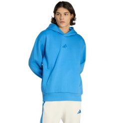 Bluza męska adidas ALL SZN Fleece Hoodie. Niebieskie bluzy z kapturem męskie Adidas, m, z bawełny. Za 195.99 zł.