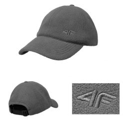 Czapka z daszkiem 4F. Szare czapki męskie 4f, bez wzorów. Za 83.99 zł.