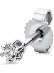 Revoni Złote kolczyki-wkrętki z diamentami rozmiar: onesize. Szare kolczyki damskie Revoni, z diamentem, złote. Za 533.45 zł.