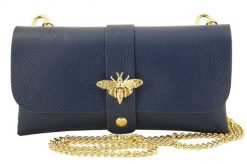 Listonoszka skórzana BARBERINI'S granatowa 958-41. Niebieskie shopper bag damskie Barberinis, bez wzorów, ze skóry, bez dodatków. Za 115.99 zł.