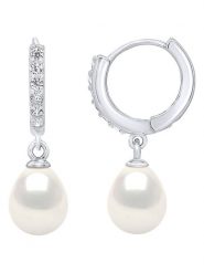 Pearl Addict Srebrne kolczyki-kreole z perłami rozmiar: onesize. Białe kolczyki damskie Pearl Addict, z cyrkonią, srebrne. Za 307.46 zł.