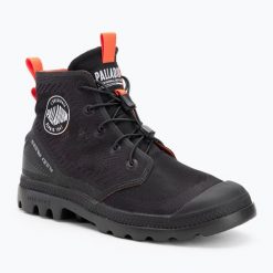 Buty Palladium Pampa Lite Travel VT black. Czarne buty trekkingowe męskie Palladium, bez zapięcia, trekkingowe. Za 519.99 zł.