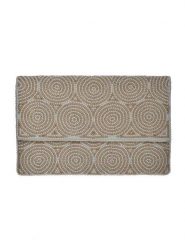 BLE Kopertówka w kolorze biało-beżowym - 24 x 15 x 3 cm rozmiar: onesize. Białe torebki wieczorowe BLE, bez wzorów, z bawełny, bez kołnierzyka, bez ramiączek. Za 79.95 zł.