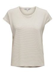ONLY Koszulka w kolorze beżowym rozmiar: XL. Brązowe bluzki damskie Only, xl, bez wzorów, bez kołnierzyka, bez ramiączek. Za 52.42 zł.