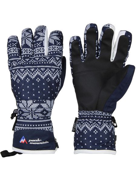 Peak Mountain Rękawiczki narciarskie "Minogue" w kolorze granatowym rozmiar: S/M. Niebieskie rękawiczki damskie Peak Mountain, bez wzorów. Za 86.99 zł.