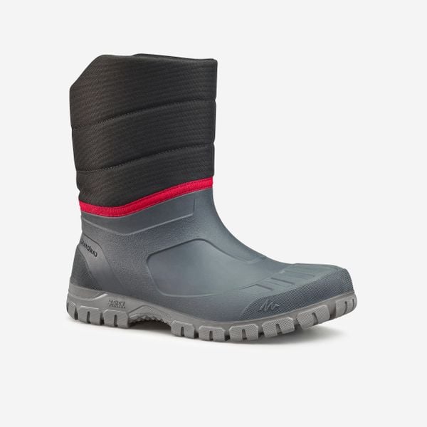 Buty turystyczne śniegowce męskie Quechua SH100 wodoodporne. Szare buty trekkingowe męskie QUECHUA, na zimę, bez zapięcia. Za 79.99 zł.