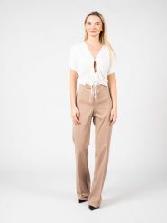 Pinko Top "Vaduz" | 102270 A1C4 | Kobieta | Biały. Białe topy damskie Pinko, l, bez wzorów, z tkaniny, bez kołnierzyka. W wyprzedaży za 279.00 zł.