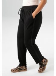 Aniston Spodnie w kolorze czarnym rozmiar: 50. Czarne spodnie materiałowe damskie Aniston, bez wzorów, z materiału, z podwyższonym stanem. Za 116.45 zł.