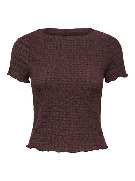 ONLY Koszulka w kolorze brązowym rozmiar: L. Brązowe t-shirty damskie Only, l, bez wzorów, bez kołnierzyka. Za 52.79 zł.