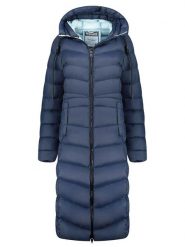 Geographical Norway Płaszcz pikowany "Berangere" w kolorze granatowym rozmiar: XXL. Niebieskie płaszcze damskie Geographical Norway, xxl, bez wzorów. Za 294.28 zł.