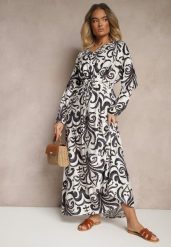 Czarna Sukienka z Wiskozą o Rozkloszowanym Kroju w Abstrakcyjny Print Ridirinda. Czarne sukienki damskie Renee, na co dzień, l, bez wzorów, z wiskozy, eleganckie, bez kołnierzyka, bez ramiączek, maxi, rozkloszowane. W wyprzedaży za 97.99 zł.