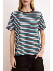 Trendyol Koszulka w kolorze morsko-brązowym rozmiar: XL. Brązowe bluzki damskie Trendyol, xl, bez wzorów, z bawełny, bez kołnierzyka, bez ramiączek. Za 52.99 zł.