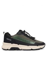 Geox Sneakersy J Flexyper Plus Boy B Abx J46LCC 0FU50 C0498 S Zielony ciemny. Zielone trampki i tenisówki chłopięce Geox, bez wzorów, z materiału, bez zapięcia. Za 389.99 zł.