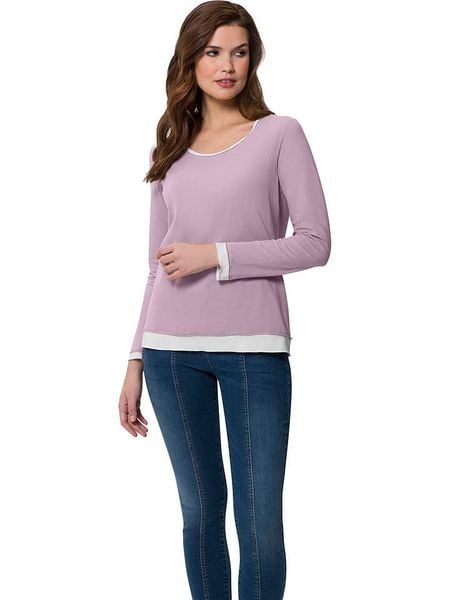 Heine Koszulka w kolorze jasnoróżowym rozmiar: 42. Różowe bluzki damskie Heine, bez wzorów, bez kołnierzyka, bez ramiączek. Za 65.38 zł.